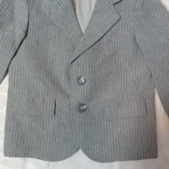 Winnie The Pooh Size 3 2 Piece Gray Pin Stripe Suit Made USA Vintage Disney - Picture 4 of 9
